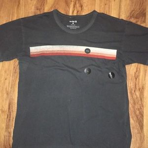 Hurley striped graphic tee. Size large